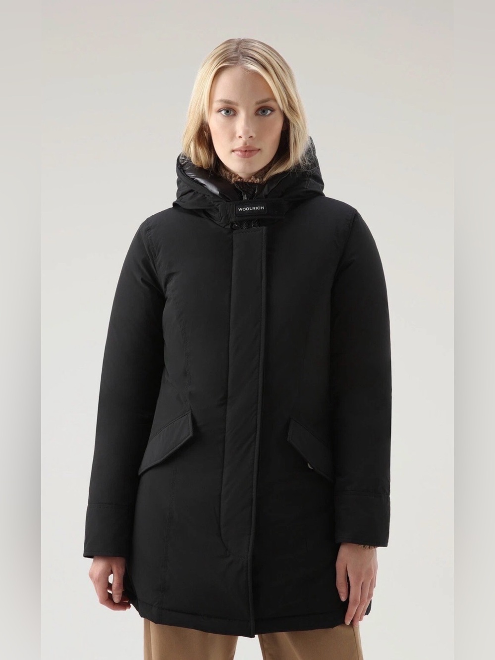 NWT Woolrich Arctic Parka Black Hooded Puffer Coat